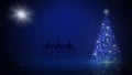 Three Wise Men Christmas Tree Sparkle Royalty Free Stock Photo