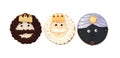 Three wise men, cookies for Christmas Royalty Free Stock Photo