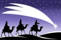 Three Wise Men Following the Star