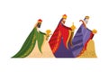Three wise men of happy epiphany day vector design Royalty Free Stock Photo
