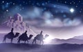 Three Wise Men Nativity Christmas Illustration