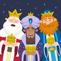 The three Wise Men smiling Royalty Free Stock Photo