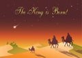 Three Wise Men are visiting Jesus Christ after His birth Royalty Free Stock Photo