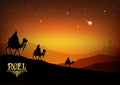 Three Wise Men are visiting Jesus Christ after His birth Royalty Free Stock Photo