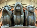 Three Wise Monkey Statues Royalty Free Stock Photo