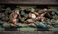 3 wise monkeys wood carvings, Toshogu shrine, tochigi prefecture, Japan