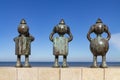 Three wise monkeys sculptures Royalty Free Stock Photo