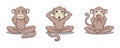 Three wise monkeys Royalty Free Stock Photo