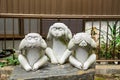 Three wise monkeys, Tokyo, Japan