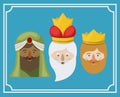 The three wisemen cartoon design