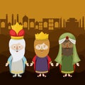 The three wisemen cartoon design Royalty Free Stock Photo