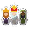 The three wisemen cartoon design