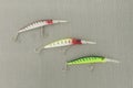 Three wobbler for fishing Royalty Free Stock Photo