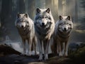 Three wolves