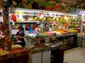 Three women in a Singapore greengrocer