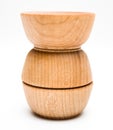 Three Wood Bowls Royalty Free Stock Photo