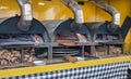 Three wood oven for cooking farinata