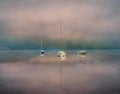 Three yachts on Lake Ullswater Royalty Free Stock Photo