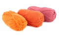 Three yarn clews Royalty Free Stock Photo