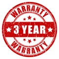 Three year warranty stamp