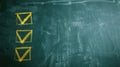 The Checklist on Blackboard.AI generated image Royalty Free Stock Photo