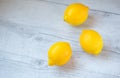 Three yellow lemons Royalty Free Stock Photo