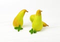 Three yellow pears Royalty Free Stock Photo
