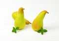 Three yellow pears Royalty Free Stock Photo