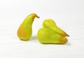 Three yellow pears Royalty Free Stock Photo