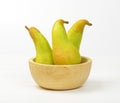 Three yellow pears Royalty Free Stock Photo
