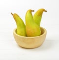 Three yellow pears Royalty Free Stock Photo
