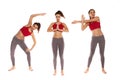 Three yoga positions Royalty Free Stock Photo