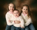 Three young beautiful sisters