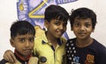 Three Young Indian Boys Full of Happiness