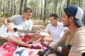 three young men and their guitars Royalty Free Stock Photo
