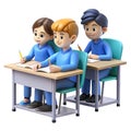 Students studying together in classroom Royalty Free Stock Photo