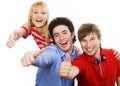 Three young teenagers Royalty Free Stock Photo