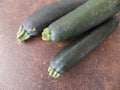 Three zucchinis Royalty Free Stock Photo