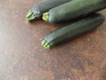 Three zucchinis Royalty Free Stock Photo