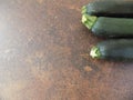 Three zucchinis Royalty Free Stock Photo