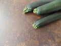 Three zucchinis Royalty Free Stock Photo