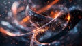 A threedimensional representation of intertwined shapes and lines reflecting the multidimensional decisionmaking process