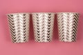 threee paper cups top view Royalty Free Stock Photo