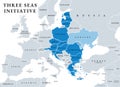 Three Seas Initiative, 3SI or TSI, also known as BABS, political map