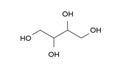 threitol molecule, structural chemical formula, ball-and-stick model, isolated image sugar alcohol