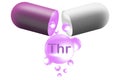 Threonine amino acid float out of the capsule