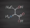 Threonine l-threonine, Thr, T amino acid molecule. Royalty Free Stock Photo