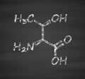 Threonine (l-threonine, Thr, T) amino acid molecule