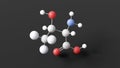 threonine molecule, molecular structure, amino acid, ball and stick 3d model, structural chemical formula with colored atoms