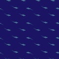 Thresher shark seamless pattern in scandinavian style. Marine animals background. Vector illustration for children funny textile